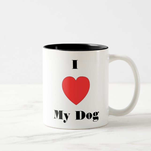 I Heart My Dog Coffee Mug (Right)