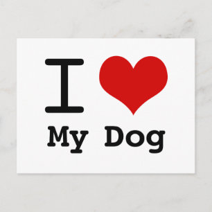 I heart My Dog Postcard