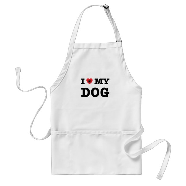 I Heart My Dog Standard Apron (Front)