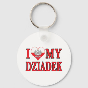 I Heart My Dziadek Key Ring