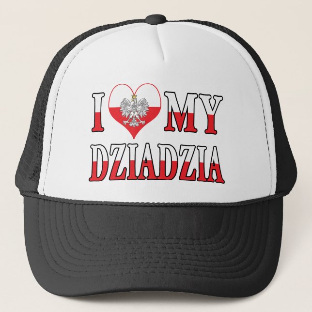 I Heart My Dziadzia Trucker Hat (Front)