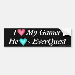 I Heart My Gamer - He Hearts Everquest Bumper Sticker