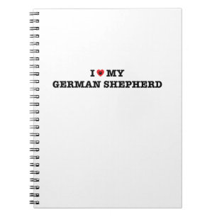 I Heart My German Shepherd Spiral Notebook