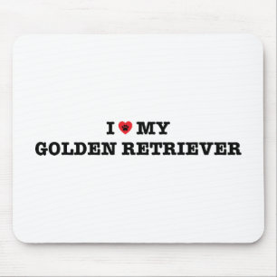 I Heart My Golden Retriever Mousepad