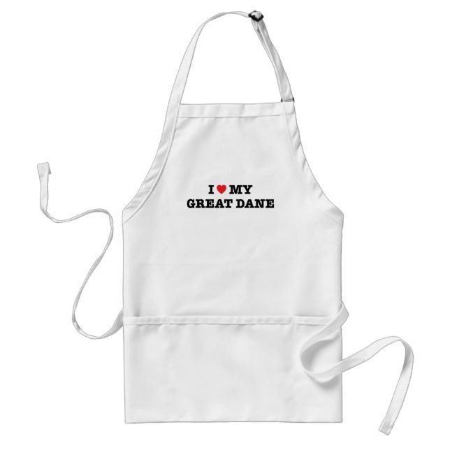 I Heart My Great Dane Apron (Front)