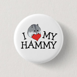 I Heart My Hammy Russian Campbell's Dwarf 3 Cm Round Badge