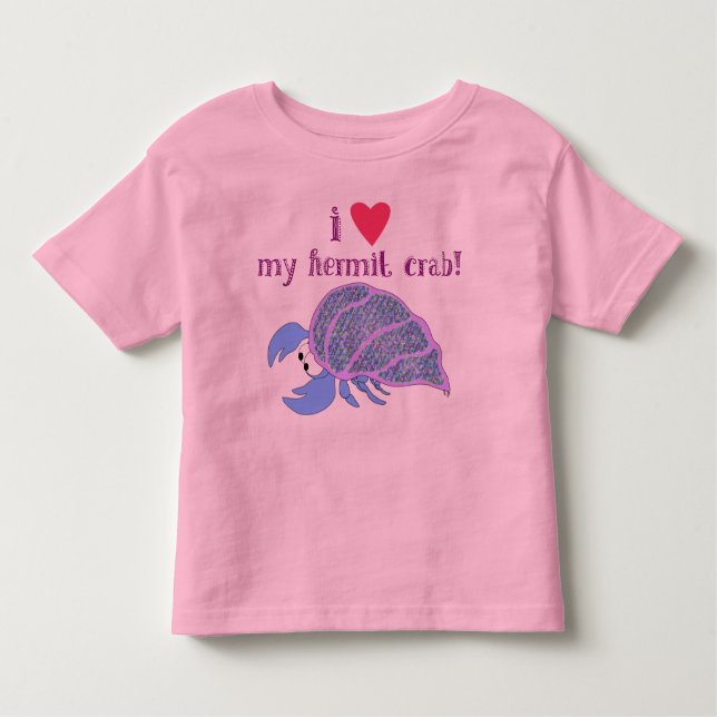 I heart my hermit crab toddler T-Shirt (Front)
