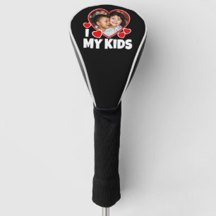 I Heart My Kids Personalised Photo Golf Head Cover