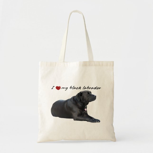 I "heart" my Labrador Retriever" words with photo Tote Bag (Front)
