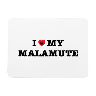 I Heart My Malamute Magnet