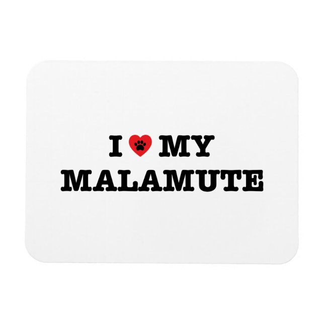 I Heart My Malamute Magnet (Horizontal)