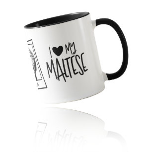 I Heart My Maltese Bold Pop Art Or Your Photo Mug