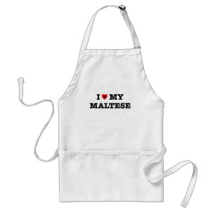 I Heart My Maltese Standard Apron