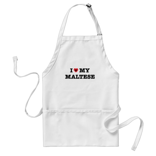 I Heart My Maltese Standard Apron (Front)