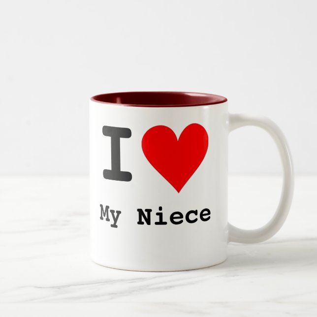 I Heart My Niece Two-Tone Coffee Mug (Right)