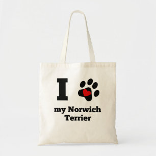 I Heart My Norwich Terrier Tote Bag