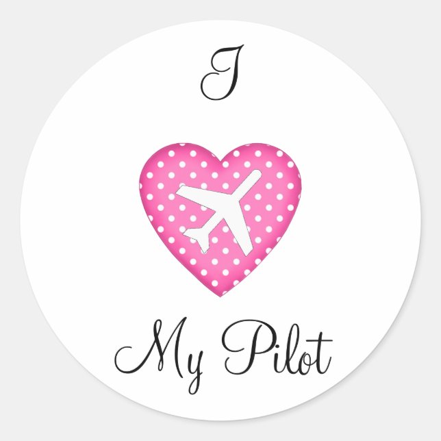 I Heart My Pilot Sticker (Front)
