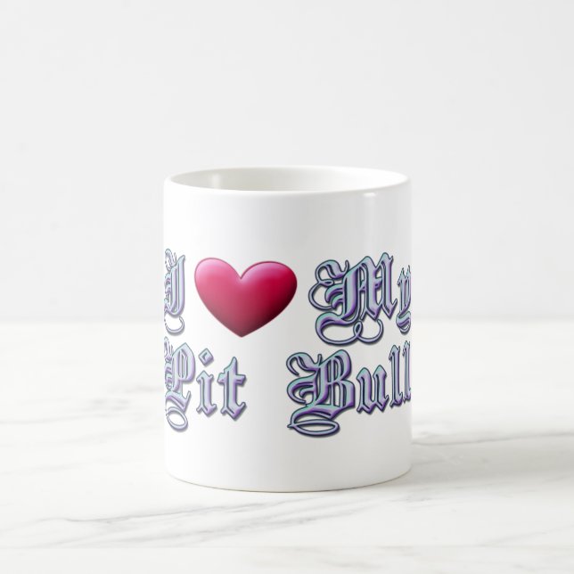 I Heart My Pit Bull Mug (Center)