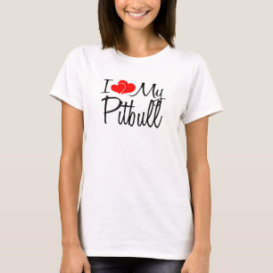 I Heart My Pitbull Dog T-Shirt