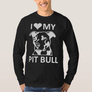 I Heart My Pitbull I Love My Pitbull Pit Bull T-Shirt