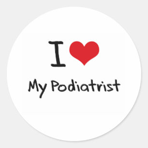 I heart My Podiatrist Classic Round Sticker