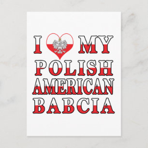 I Heart My Polish American Babcia Postcard