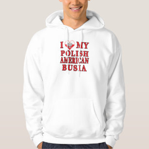 I Heart My Polish American Busia Hoodie