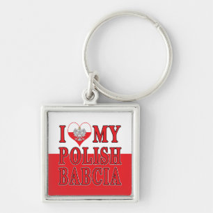 I Heart My Polish Babcia Key Ring