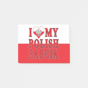 I Heart My Polish Babcia Post-it Notes