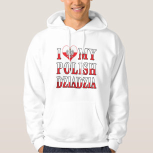 I Heart My Polish Dziadzia Hoodie
