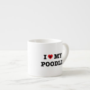 I Heart My Poodle Espresso Cup