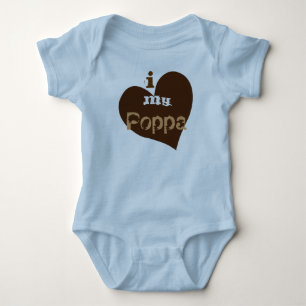 i heart my Poppa Baby Bodysuit