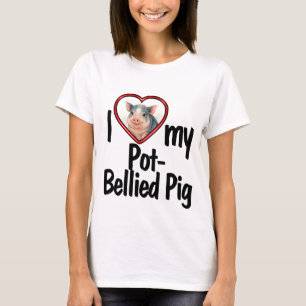 I Heart My Pot-Bellied Pig - Photo Drop In T-Shirt