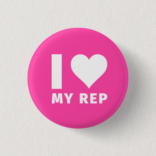 I Heart My Rep (Small) Button (Front)