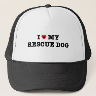 I Heart My Rescue Dog Trucker Hat