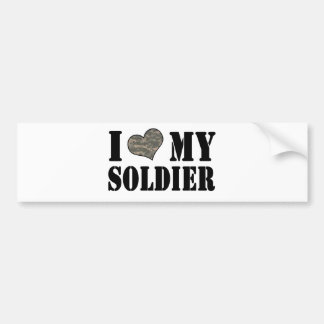 I Heart My Soldier Bumper Sticker