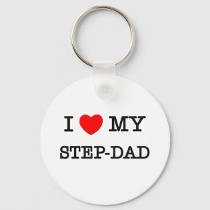 I Heart My STEP-DAD Key Ring