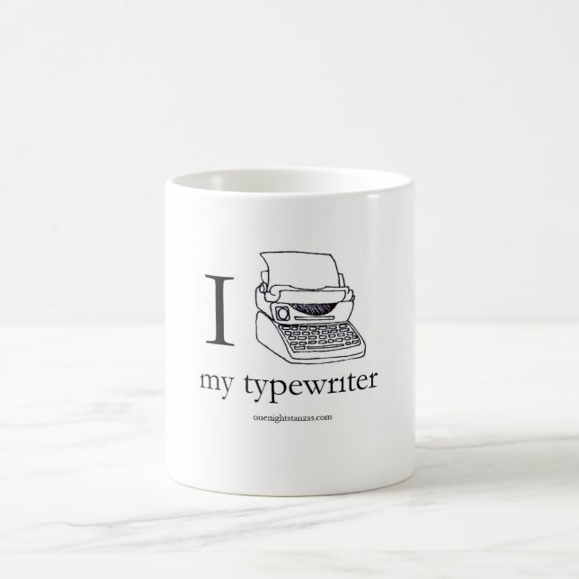 I heart my typewriter, mug (Center)
