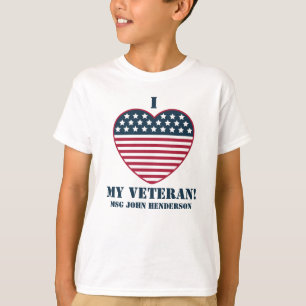 "I (Heart) My Veteran!" Customisable T-Shirt