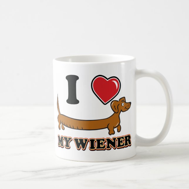 I-HEART-MY-WEINER COFFEE MUG (Right)