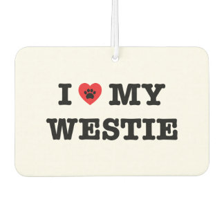 I Heart My Westie Car Air Freshener