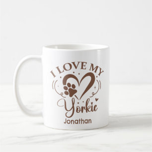 I Heart My Yorkie Personalised Coffee Mug