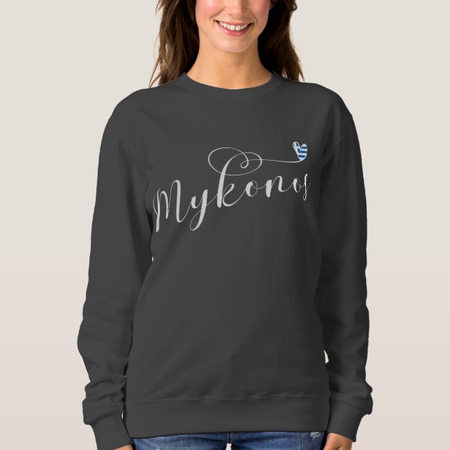 I Heart Mykonos, Greece Sweatshirt (Front)