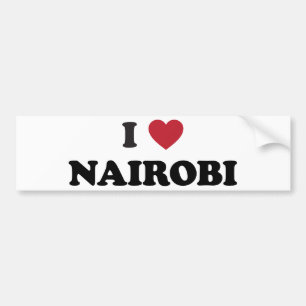 I Heart Nairobi Kenya Bumper Sticker