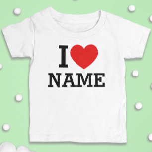 I Heart Name Baby T-Shirt