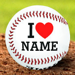 I Heart Name Baseball<br><div class="desc">Write your desired Name or Text on the name Section.</div>