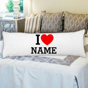 I Heart Name Body Cushion