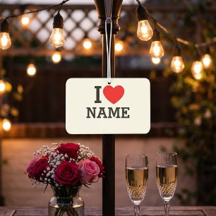 I Heart Name Car Air Freshener