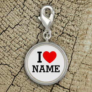 I Heart Name Charm