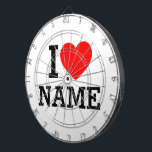 I Heart Name Dartboard<br><div class="desc">Write your desired Name or Text on the name Section.</div>